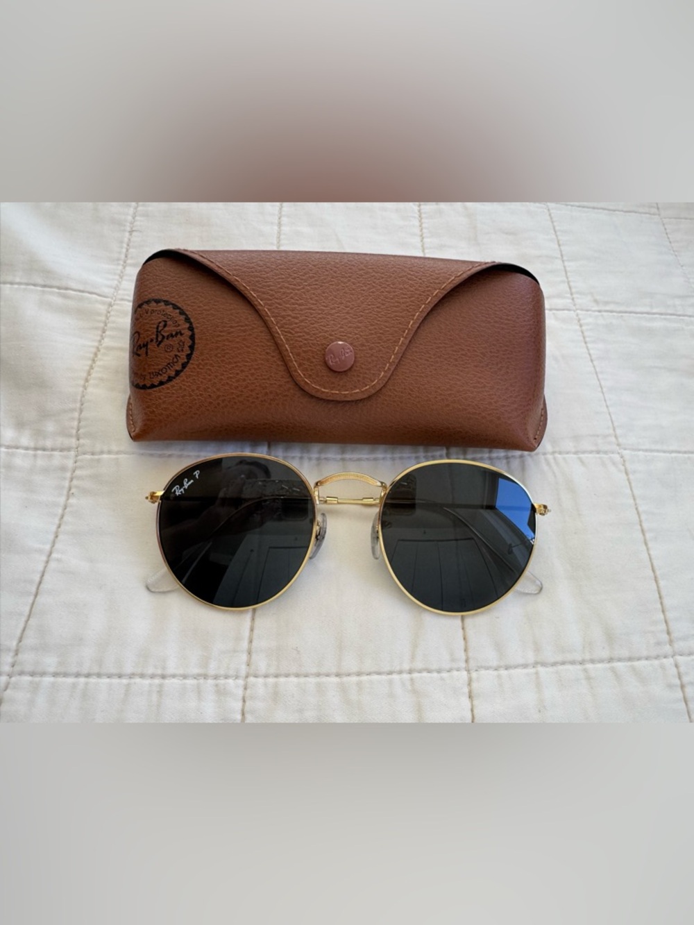 Ray Ban polarized gold RB 3447 53 mm